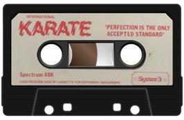 Cartridge artwork for International Karate on the Sinclair ZX Spectrum.