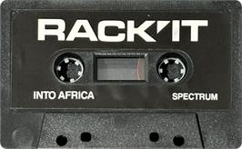 Cartridge artwork for Into Africa on the Sinclair ZX Spectrum.