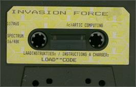 Cartridge artwork for Invasion Force (CCS) on the Sinclair ZX Spectrum.