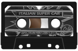 Cartridge artwork for Italian Supercar on the Sinclair ZX Spectrum.