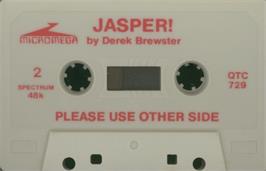 Cartridge artwork for Jasper! on the Sinclair ZX Spectrum.