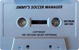 Cartridge artwork for Jimmy's Super League on the Sinclair ZX Spectrum.
