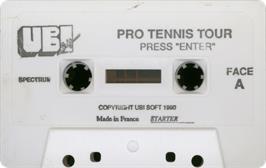 Cartridge artwork for Jimmy Connors Pro Tennis Tour on the Sinclair ZX Spectrum.