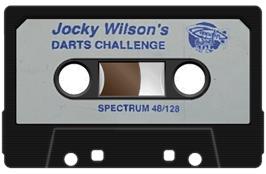 Cartridge artwork for Jocky Wilson's Darts Challenge on the Sinclair ZX Spectrum.