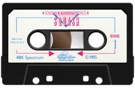 Cartridge artwork for Jonah Barrington's Squash on the Sinclair ZX Spectrum.