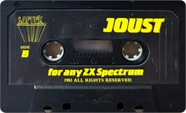 Cartridge artwork for Joust on the Sinclair ZX Spectrum.