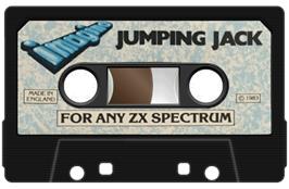 Cartridge artwork for Jumping Jack on the Sinclair ZX Spectrum.