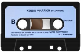 Cartridge artwork for Kendo Warrior on the Sinclair ZX Spectrum.