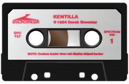 Cartridge artwork for Kentilla on the Sinclair ZX Spectrum.