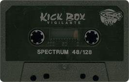 Cartridge artwork for Kick-box Vigilante on the Sinclair ZX Spectrum.