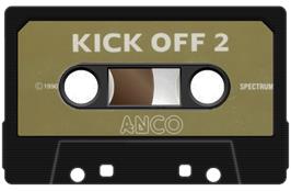 Cartridge artwork for Kick Off 2 on the Sinclair ZX Spectrum.