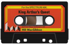 Cartridge artwork for King Arthur's Quest on the Sinclair ZX Spectrum.