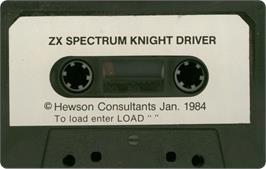 Cartridge artwork for Knight Driver on the Sinclair ZX Spectrum.