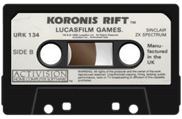 Cartridge artwork for Koronis Rift on the Sinclair ZX Spectrum.