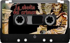 Cartridge artwork for La Abadía del Crimen on the Sinclair ZX Spectrum.
