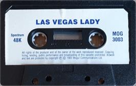 Cartridge artwork for Las Vegas Lady on the Sinclair ZX Spectrum.
