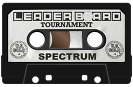 Cartridge artwork for Leader Board Tournament on the Sinclair ZX Spectrum.