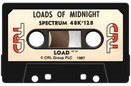 Cartridge artwork for Loads Of Midnight on the Sinclair ZX Spectrum.