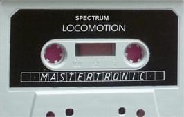 Cartridge artwork for Loco-motion on the Sinclair ZX Spectrum.