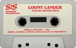 Cartridge artwork for Loony Lander on the Sinclair ZX Spectrum.