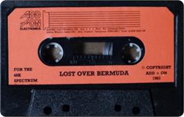 Cartridge artwork for Lost Over Bermuda on the Sinclair ZX Spectrum.