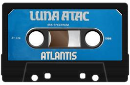 Cartridge artwork for Luna Atac on the Sinclair ZX Spectrum.