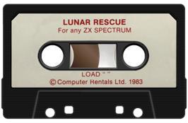 Cartridge artwork for Lunar Rescue on the Sinclair ZX Spectrum.
