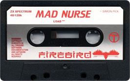 Cartridge artwork for Mad Nurse on the Sinclair ZX Spectrum.