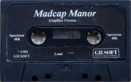 Cartridge artwork for Madcap Manor on the Sinclair ZX Spectrum.