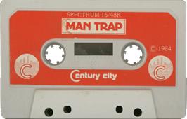Cartridge artwork for Man Trap on the Sinclair ZX Spectrum.