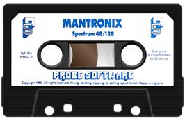 Cartridge artwork for Mantronix on the Sinclair ZX Spectrum.