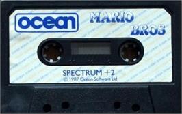 Cartridge artwork for Mario Bros 2 on the Sinclair ZX Spectrum.