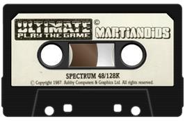 Cartridge artwork for Martianoids on the Sinclair ZX Spectrum.