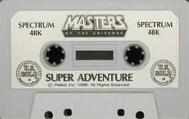 Cartridge artwork for Masters of the Universe: Super Adventure on the Sinclair ZX Spectrum.