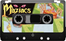 Cartridge artwork for Maziacs on the Sinclair ZX Spectrum.