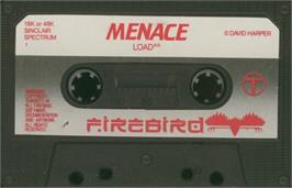 Cartridge artwork for Menace on the Sinclair ZX Spectrum.