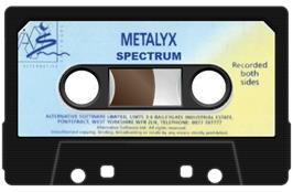 Cartridge artwork for Metalyx on the Sinclair ZX Spectrum.