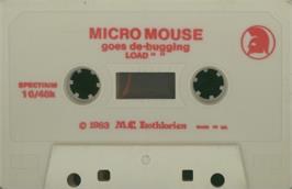 Cartridge artwork for Micro Mouse on the Sinclair ZX Spectrum.