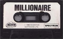 Cartridge artwork for Millionaire on the Sinclair ZX Spectrum.