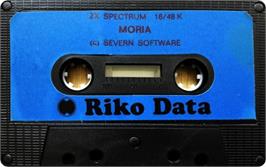 Cartridge artwork for Mines Of Moria on the Sinclair ZX Spectrum.