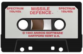 Cartridge artwork for Missile Defence on the Sinclair ZX Spectrum.