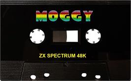 Cartridge artwork for Moggy on the Sinclair ZX Spectrum.