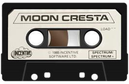 Cartridge artwork for Moon Cresta on the Sinclair ZX Spectrum.