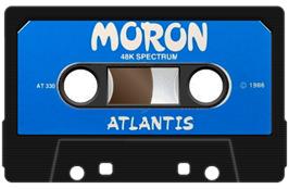 Cartridge artwork for Moron Spaceship on the Sinclair ZX Spectrum.
