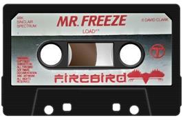Cartridge artwork for Mr. Freeze on the Sinclair ZX Spectrum.