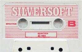 Cartridge artwork for Muncher on the Sinclair ZX Spectrum.