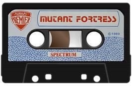 Cartridge artwork for Mutant Fortress on the Sinclair ZX Spectrum.