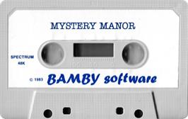 Cartridge artwork for Mystery Manor on the Sinclair ZX Spectrum.