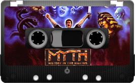 Cartridge artwork for Myth: History in the Making on the Sinclair ZX Spectrum.