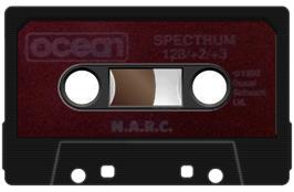 Cartridge artwork for NARC on the Sinclair ZX Spectrum.